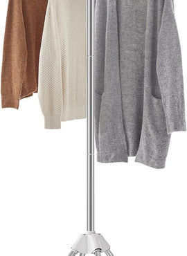 Perchero y Tendedero Plegable | Giratorio 360°, Acero Inoxidable y Portátil