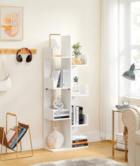 Estantería Organizadora 5 Cubos Blanca | Librero Moderno con Esquinas Redondeadas