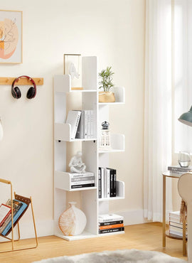 Estantería Organizadora 5 Cubos Blanca | Librero Moderno con Esquinas Redondeadas